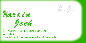 martin jech business card